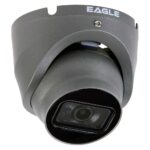 Eagle 4K/8MP HD Analogue Fixed Lens HDCVI 4-in-1 Dip Switch IR Turret CCTV Camera (Grey) - EAGLE-8-TUR-DS-FG - Sideview | Home-CCTV