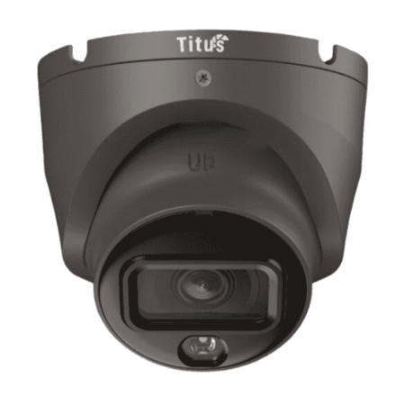 Titus 5MP Smart Dual Light HDCVI Fixed Focal Eyeball CCTV Camera (Grey) | Home-CCTV