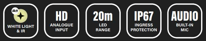 Titus 5MP Smart Dual Light HDCVI Fixed Focal Eyeball CCTV Camera - Features | Home-CCTV