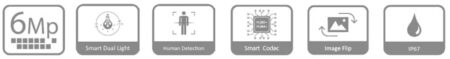 Eagle 6MP Smart Dual Light Fixed Lens Eyeball Network Camera (Grey) IP CCTV Camera - Features - Home-CCTV