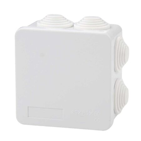 Sentry CCTV IP65 Waterproof Junction Box 85×85×50 mm - ABS Square Electrical Enclosure Terminal Box with Cable Glands Indoor & Outdoor Weatherproof Project Box - Home-CCTV