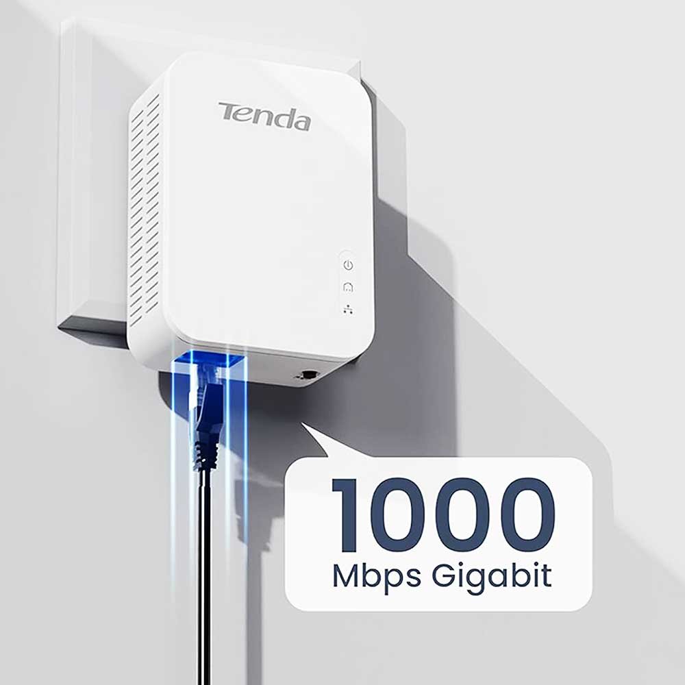 Tenda PH3 AV1000 Gigabit Powerline Adapter Kit 1000Mbps HomePlug AV2 