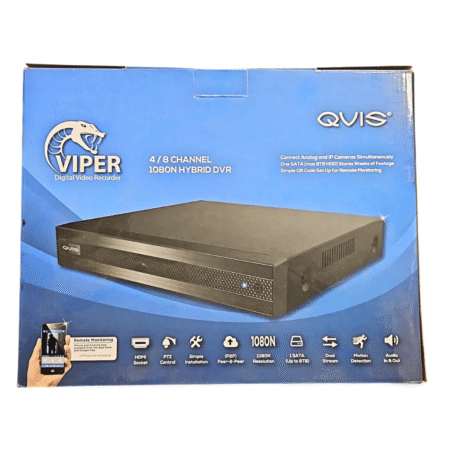 QVIS Viper 8 Channel 1080N DVR with 1TB HDD 4-in-1 CCTV Recorder - Home-CCTV