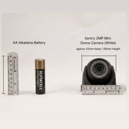 Sentry 2MP 1080p Mini Dome CCTV Camera - Black- size comparison