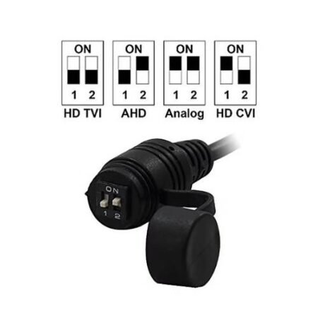 Sentry 2MP 1080p Mini Dome CCTV Camera black & white, cable guide