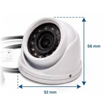 Sentry 2MP 1080p Mini Dome CCTV Camera White Dimensions - Home-CCTV